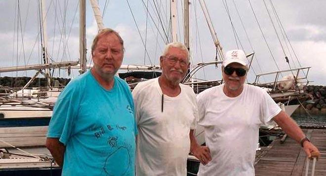 Guam’s three sailors who set off to discover the remote Maug - photo from Bill Hagen (left) ©  SW